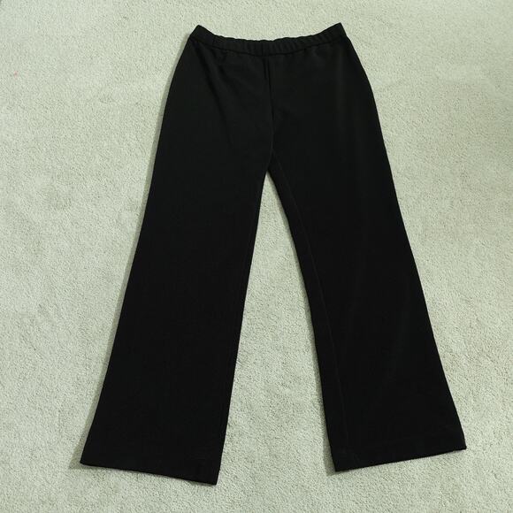 Chico's Travelers Womens Pull On Pants Elastic Waist Straight Leg Black Sz 1 / M - Picture 3 of 5